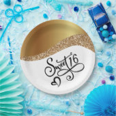 Happy Birthday Sweet 16 Papieren Bordje (Feest)