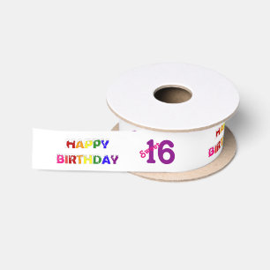 Happy Birthday Sweet 16 Satijnen Lint