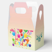 Happy Birthday Sweet 16 Zestien Gable Favor Box Bedankdoosjes (Geopend)