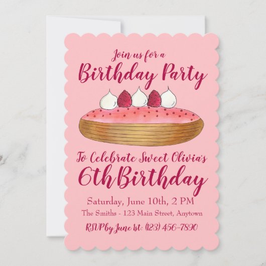 Happy Birthday sweet Summer frambozen bessen in Kaart (Voorkant)