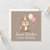 Happy birthday sweet wishes on your birthday  kaart (Voorkant / Achterkant in situ)