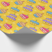 Happy Birthday Sweets Pattern Cadeaupapier (Hoek)