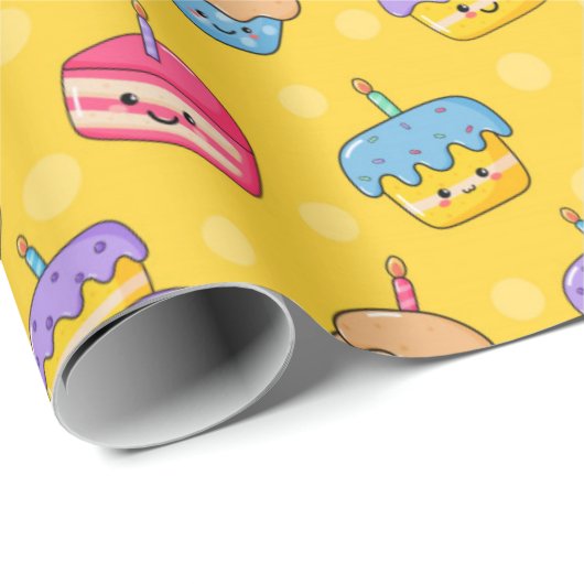 Happy Birthday Sweets Pattern Cadeaupapier (Rol Hoek)