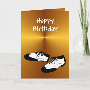 Happy Birthday Swing dansschoenen voor dansers Kaart