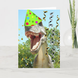 Happy Birthday T-Rex Dinosaur Kaart