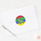 Happy Birthday T-Rex Dinosaur Ronde Sticker (Envelop)