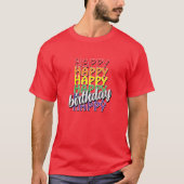 Happy birthday T-shirt (Voorkant)