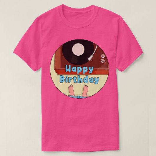 Happy Birthday T-shirt (Design voorkant)