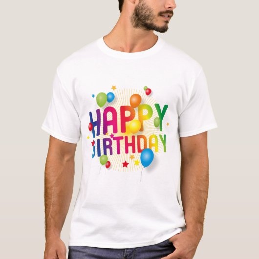 Happy Birthday T-Shirt (Voorkant)