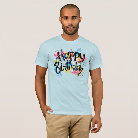 Happy birthday t-shirt (Voorkant volledig)
