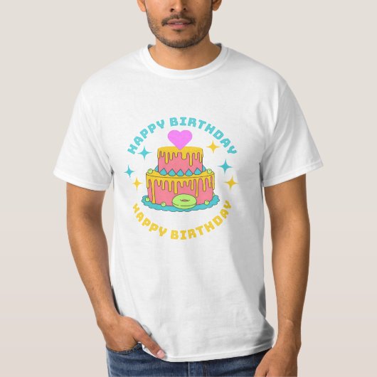 Happy Birthday T-shirt (Voorkant)