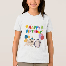 Happy Birthday T-shirt for kids - cute design of p
