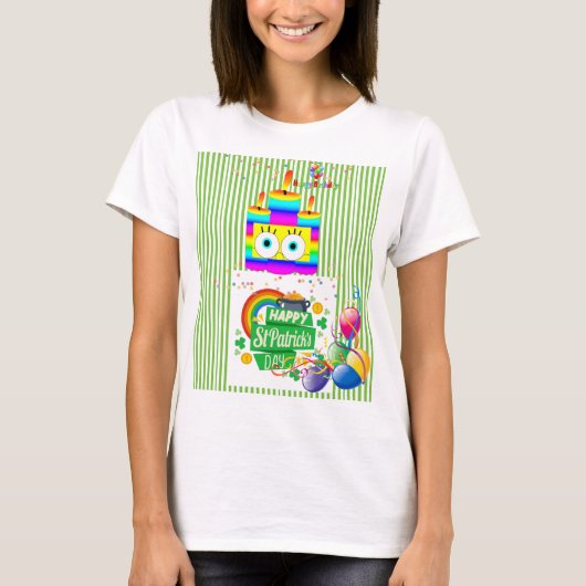 Happy Birthday T-shirt St. Patrick's Day (Voorkant)