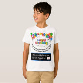 Happy Birthday T-shirt voor kinderen en alle leeft (Voorkant volledig)
