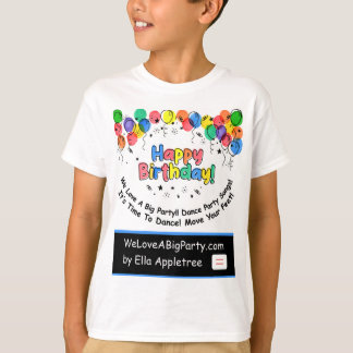 Happy Birthday T-shirt voor kinderen en alle leeft