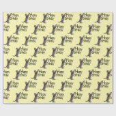 Happy Birthday Tabby Cat leuk Cadeaupapier (Vlak)