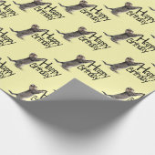 Happy Birthday Tabby Cat leuk Cadeaupapier (Hoek)