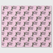 Happy Birthday Tabby Cat leuk Cadeaupapier (Vlak)