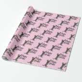 Happy Birthday Tabby Cat leuk Cadeaupapier (Uitgerold)