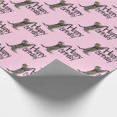 Happy Birthday Tabby Cat leuk Cadeaupapier (Hoek)