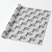 Happy Birthday Tabby Cat leuk Cadeaupapier (Uitgerold)