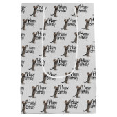 Happy Birthday Tabby Cat leuk Medium Cadeauzakje (Achterkant)