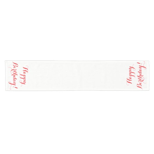 Happy Birthday Table Runner Korte Tafelloper (Horizontaal)