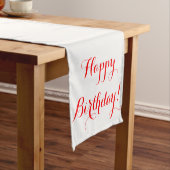 Happy Birthday Table Runner Korte Tafelloper (Voorbeeld)