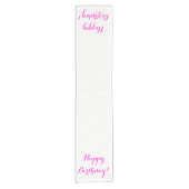 Happy Birthday Table Runner Korte Tafelloper (Voorkant)