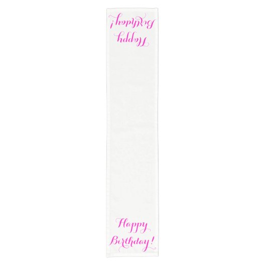 Happy Birthday Table Runner Korte Tafelloper (Voorkant)