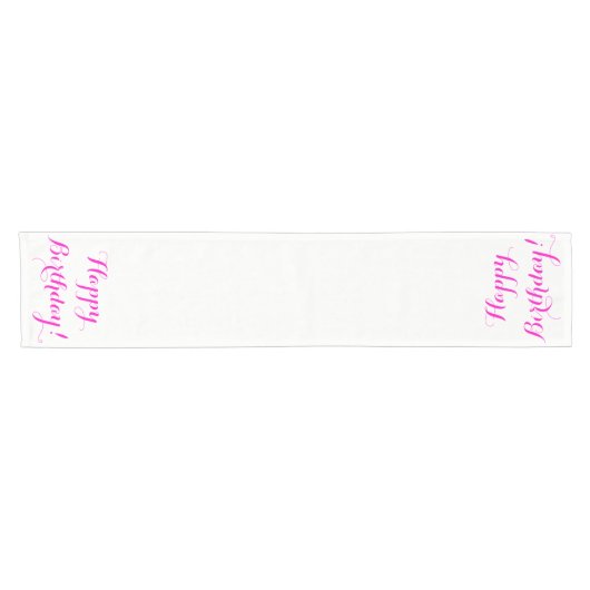 Happy Birthday Table Runner Korte Tafelloper (Horizontaal)