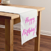 Happy Birthday Table Runner Korte Tafelloper (Voorbeeld)