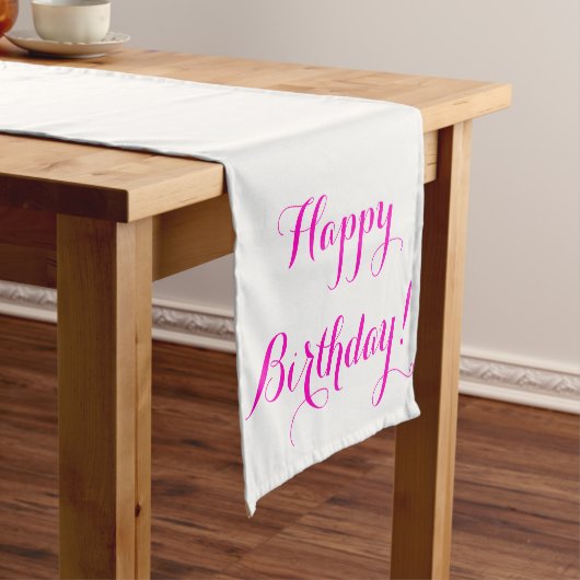 Happy Birthday Table Runner Korte Tafelloper (Voorbeeld)