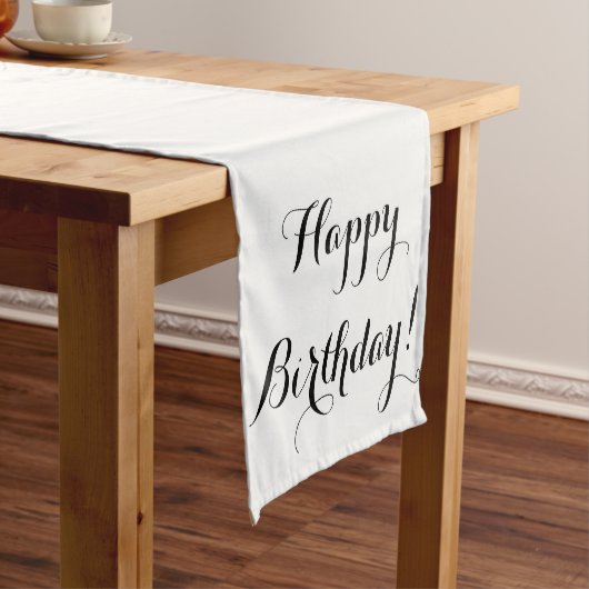 Happy Birthday Table Runner Korte Tafelloper (Voorbeeld)