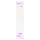 Happy Birthday Table Runner Korte Tafelloper (Voorkant)