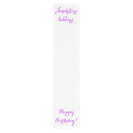 Happy Birthday Table Runner Korte Tafelloper (Voorkant)