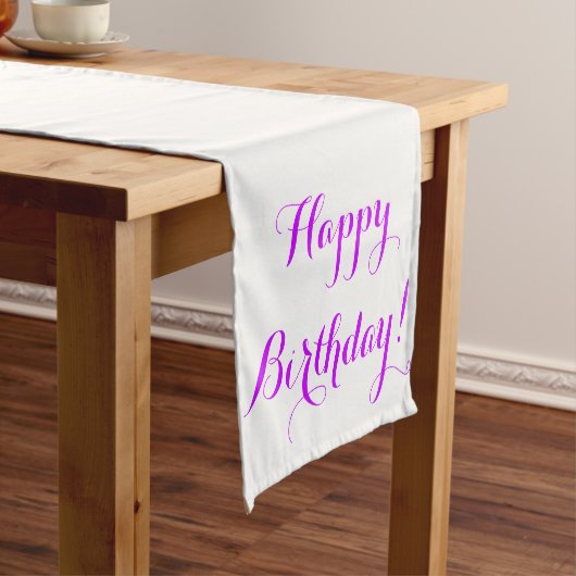 Happy Birthday Table Runner Korte Tafelloper (Voorbeeld)
