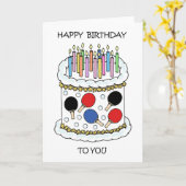 Happy Birthday Table Tennis Ping Pong Kaart (Gele Bloem)