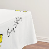 Happy Birthday Tablecloth Cheesy Cheese Tafelkleed (Voorbeeld)