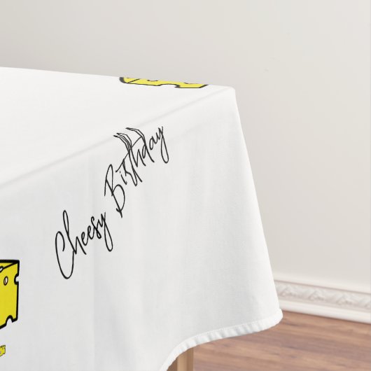 Happy Birthday Tablecloth Cheesy Cheese Tafelkleed (Voorbeeld)