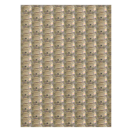 Happy Birthday Tablecloth Construction Tools Tafelkleed (Voorkant)