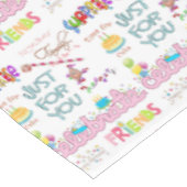 Happy Birthday Tablecloth Friends Family Tafelkleed (Gekanteld)