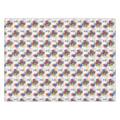 Happy Birthday Tablecloth Het is tijd van de feest Tafelkleed (Voorkant (Horizontaal))