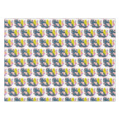 Happy Birthday Tablecloth Musician Guitar Tafelkleed (Voorkant (Horizontaal))