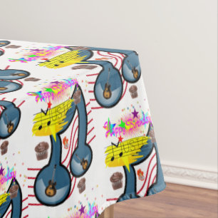 Happy Birthday Tablecloth Musician Guitar Tafelkleed