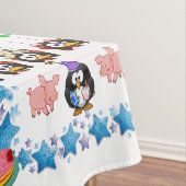 Happy Birthday Tablecloth Penguin Pink Tafelkleed (Voorbeeld)
