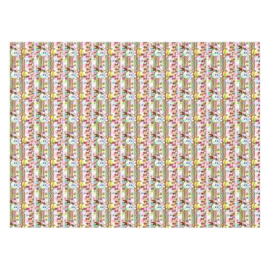 Happy Birthday Tablecloth Snowman Santa Claus Tafelkleed (Voorkant (Horizontaal))