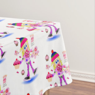 Happy Birthday Tablecloth Wacky Girl Tafelkleed