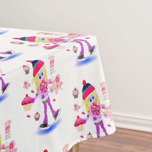 Happy Birthday Tablecloth Wacky Girl Tafelkleed (Voorbeeld)
