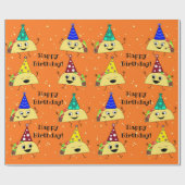 Happy Birthday Taco Wrapping Paper Cadeaupapier (Vlak)
